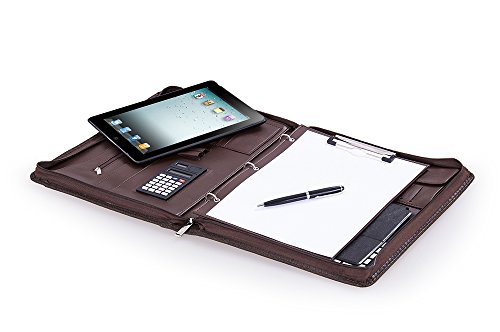 Deluxe 3-Ring Binder Folio with Bluetooth Keyboard for iPad Air, Letter A4 Paper