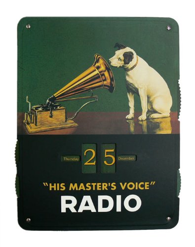 HIS MASTER'S VOICE GRAMMOPHON MIT HUND NIPPER 
