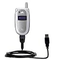 Classic Straight USB Cable for the Motorola V500 with Power Hot Sync and Charge capabilities - Gomadic Brand w/ TipExchange Technology