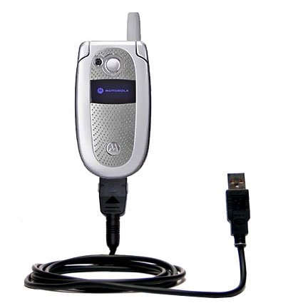Classic Straight USB Cable for the Motorola V500 with Power Hot Sync and Charge capabilities - uses Gomadic TipExchange Technology