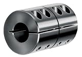 Climax S/S 303 Clamp Coupling, 3/8 x 3/8 Bore, 7/8 OD, 1-3/8 Length, 6-32 Screw