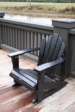Kids Painted BLACK Cedar Adirondack Rocking Chair