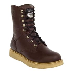 Buy Mens Georgia 8 Waterproof Leather Goodyear Lace-Up Casual Work Boots by Georgia