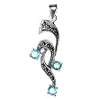 Silver Marcasite Pendants, Size: 42mm