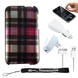 Durable Hard Crystal Custom Slim Fit Back Hard Cover for Apple iPod Touch 8GB 32GB 64GB 3rd 3G Generation NEWEST MODEL + Includes a Premium Pack 3 in 1 Travel Kit of Home and Car USB Charger with USB Data Sync Cable + Anti Glare Screen Protector