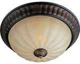 Maxim Lighting 22240WSPD Fremont 2-Light Flush Mount, Platinum Dusk Finish with Wilshire Glass Shade