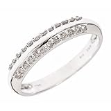 1/4 Carat T.W. Round Cut Diamond Ladies' Wedding Ring 14K White Gold - Size 7