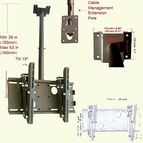 VideoSecu Ceiling Wall Mount for 23