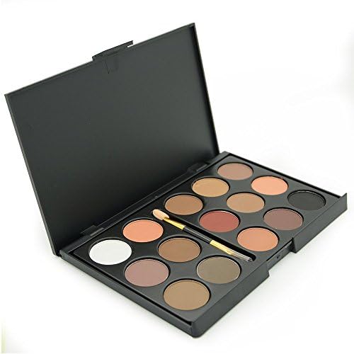 Eyeshadow Palette 15 Earth Colors Matte Pigment Eye shadow Pallet Cosmetic Makeup For Women With Double End Brush