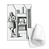 Pressing books (engraving) by English School - Tea Towel 100% Cotton - Art247 - Tea Towel - 46x70cm