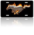 Mustang on Fire License Plate