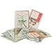 Cavallini Carte Postale Glitter Vintage Birds Holiday set of 12 (6 different designs) Keepsake Tin