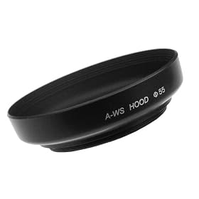 Mennon A-WS 55 Screw Mount 55mm Hood for Wideangle 28-80mm Lens, Black