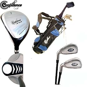 Confidence Junior Golf Club Set W/stand Bag Ages 4-8