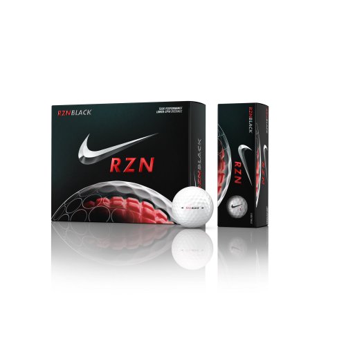 Nike Golf RZN Black Golf Balls, White