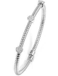 Sterling Silver & Cz Bangle