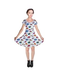 Stretchy Tropical Print Polyester/Spandex Cap Sleeves  Dress