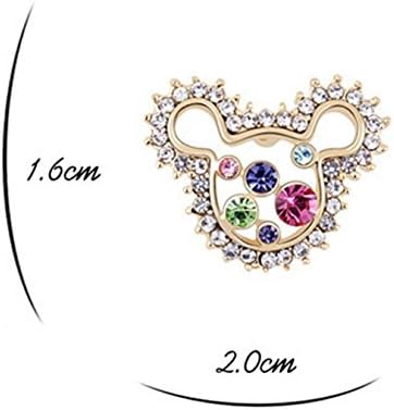 Oriental Star Swarovski Element Disney Mickey Australia Imported Crystal Stud Earrings(colorful)