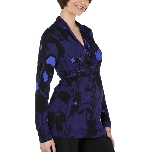Liz Lange® Maternity Floral Shawl Neck Knit Top - Purple