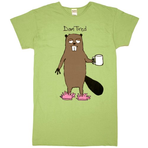 Animal World - Dam Tired Women's Sleepshirt Green