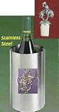 Bronco Rider Wine Chiller with Bronco Rider Pewter Bottle Stopper