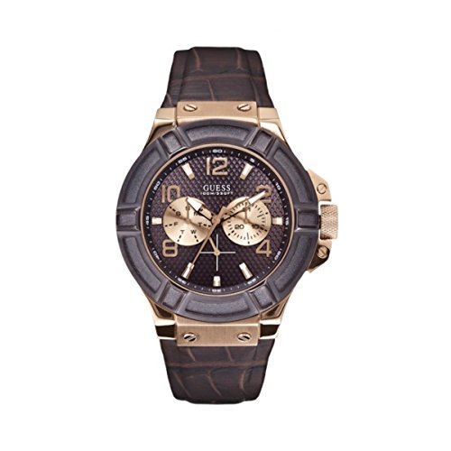 GUESS Men's U0040G3 Rigor Standout Rose Gold-Tone Multi-Function Watch