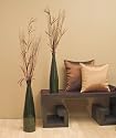 24" Slender Bamboo Floor Vase - Dark Emerald