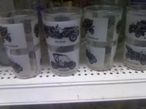 Amazon.com | Set of 4 Vintage Automobile Drinking Glasses Antique Cars