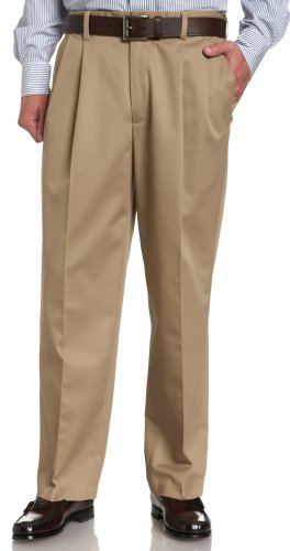 Click here to buy Izod Mens Comfort Chino Double Pleat Pant With Sportflex Waistband by IZOD.