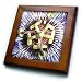 Christs Crown - flower, passion flower, purple, nature, passiflora, easter, christs thorn - 8x8 Framed Tile