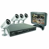 SVAT CV0204DVRVU Web Ready DVR Security System with 4 High Resolution Indoor/Outdoor Night Vision Surveillance Cameras and 8-Inch LCD Monitor (Black)