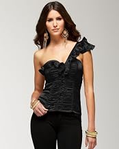 One Shoulder Silky Flutter Top