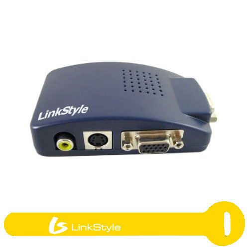Best Price Free Expedited Shipping! LinkStyle LK-21941+LK-50111 PC Laptop to TV/LCD Moniter/Projector Converter (Input Interface:VGA; Output Interface: 1 RCA + 4 Pin S-video + VGA Splitter)