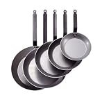 De Buyer - 5110.20 - Poêle Acier Carbon Plus Steel - Spéciale Haute Temperatue - Tous Feux - Diam: 20 cm