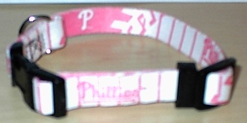 Philadelphia Phillies Pink Small Adjustable Pet Dog Collar (small) Picture