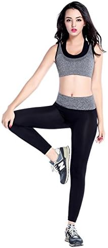 Lerela Women's Athletic Fitness Sportsuit Yoga Legging and Sports Bra Set M