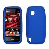 Premium Blue Silicone Gel Skin Cover Case for Nokia Nuron 5230 [Accessory E ....