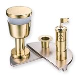 Havdallah Set Gold, Brass, & Silver Plating with Frosted Glass Kiddush Cup