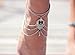 Sandistore 1PC Womens Beach Barefoot Sandal Foot Turquoise Jewelry Anklet Chain Tassel