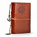 ZLYC Vintage Refillable Loose-Leaf Handmade PU Leather Journal Writing Notebook Unlined Diary String Retro Anchor for Him Her, Brown