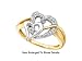 Very Cute Petite 2 Tone Gold Diamond Hearts Promise Ring