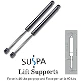 Suspa C16-04270 C1604270 17" Gas Prop, Quantity (2), Force is 45 Lbs per prop and Force per set is 90 Lbs,&nbsp; Suspa recommends to replace both struts at the same time, Camper Rear Window, Tonneau Cover Lift Supports, Window Lift Support, Struts
