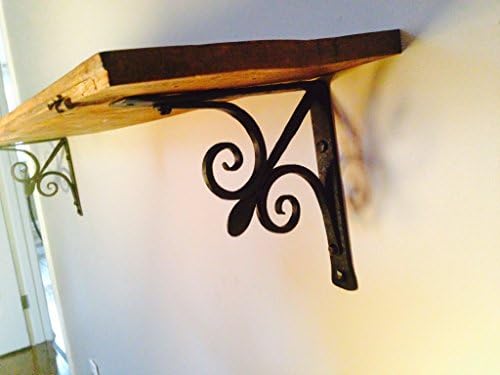 Shelf bracket, classical wrought iron.