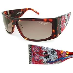 Ed Hardy Sunglasses - EHS 004 Beautiful Ghost / Frame: Tortoise Lens: Brown Gradient