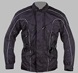 Mens Waterproof Motorcycle Biker Jacket Black L 44