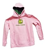 John Deere Glitter Logo Womens Sweatshirt Pink