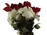 Club Pack of 144 Decorative Artificial Christmas Poinsettia Stems 30 Club Pack of 144 Decorative Artificial Christmas Poinsettia Stems 30