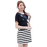 SALICO レディース 妊婦さん 授乳口付き 赤ちゃん との 外出に! 2点セット　マタニティウェア 授乳 ワンピース (L, ＃２)