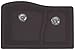 Swanstone QULS-3322-077 32-Inch by 21-Inch Granite Large/Small Double Bowl Undermount Kitchen Sink, Nero Finish