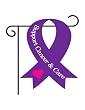 Purple Ribbon Garden Flag Indoor/outdoor 13.5" X 18"